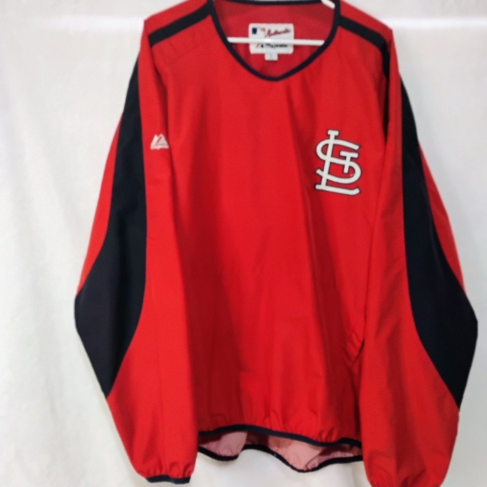 St Louis Cardinals Baseball XL Pullover Windbreaker Vented Jacket MLB Vtg Y2K K